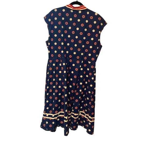 Her Universe Captain America WOmens Size 3X Midi Dress Rockabilly Pin Up Retro B - Picture 4 of 4